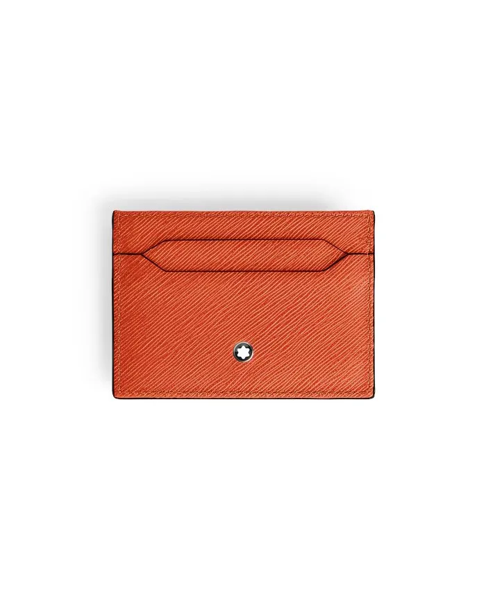 Portacarte Montblanc Sartorial in Pelle Mandarino a 5 Scomparti
