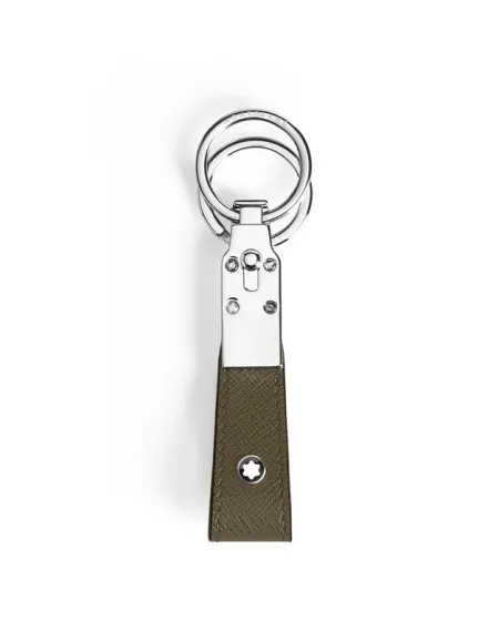 Porte-clés Montblanc Sartorial en cuir vert kaki