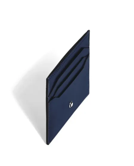 Portacarte Montblanc Meisterstück in Pelle Blu e Nera a 6 Scomparti