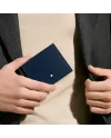 Portacarte Montblanc Meisterstück in Pelle Blu e Nera a 6 Scomparti