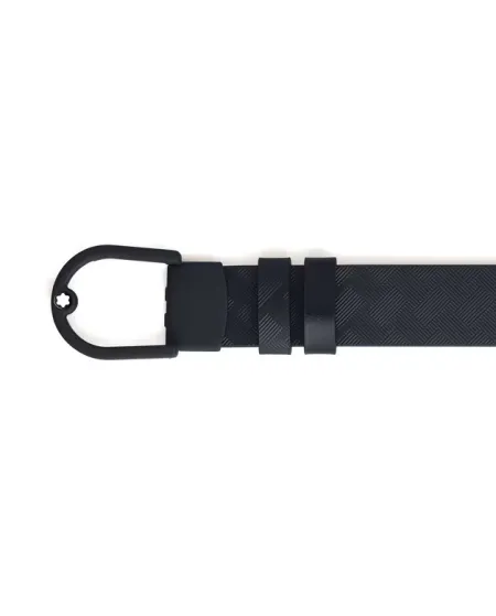 Cintura Montblanc Extreme 3.0 in Pelle Nera a Ferro di Cavallo Gommata Pvd 30 mm