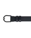 Ceinture Montblanc Extreme 3.0 en cuir noir à motif fer à cheval avec revêtement PVD caoutchouté de 30 mm