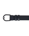 Ceinture Montblanc Extreme 3.0 en cuir noir à motif fer à cheval avec revêtement PVD caoutchouté de 30 mm