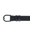 Montblanc Extreme 3.0 Black Horseshoe Leather Belt with Rubberized PVD 30 mm