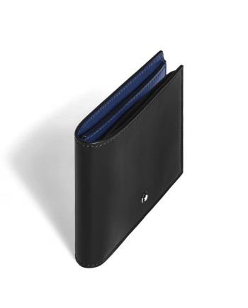 Montblanc Meisterstück 8cc Wallet in Black Leather with Blue Interior