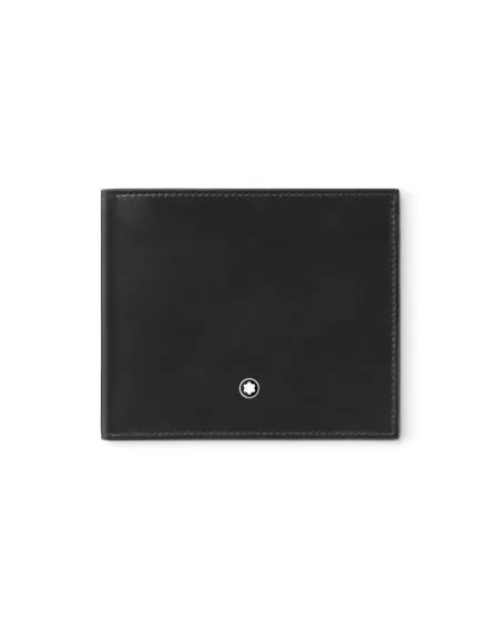 Portefeuille Montblanc Meisterstück à 8 compartiments en cuir noir