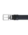 Ceinture Montblanc en cuir velours marron/noir avec boucle Everyday 30 mm