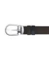 Ceinture réversible Montblanc en cuir suédé marron/noir lisse avec boucle fer à cheval 30 mm