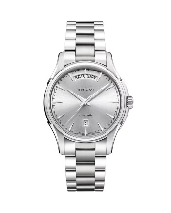 Orologio Hamilton Jazzmaster Day Date Auto con Quadrante Argento e Cinturino in Acciaio