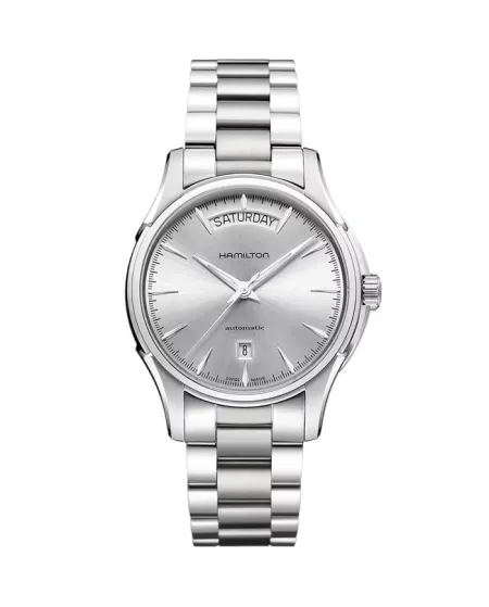Orologio Hamilton Jazzmaster Day Date Auto con Quadrante Argento e Cinturino in Acciaio