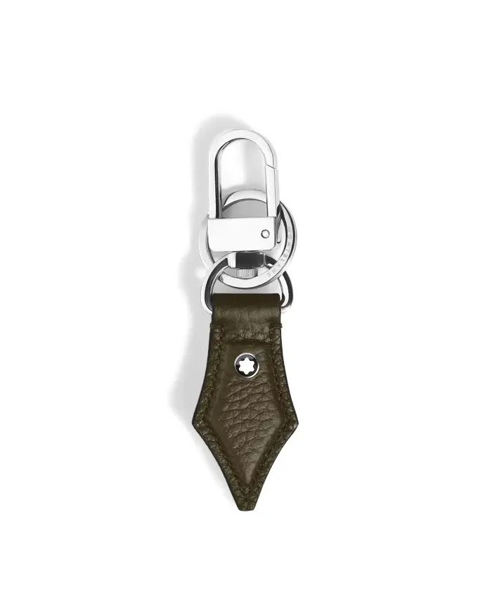 Montblanc Pen-Shaped Keychain in Khaki Green Grained Leather