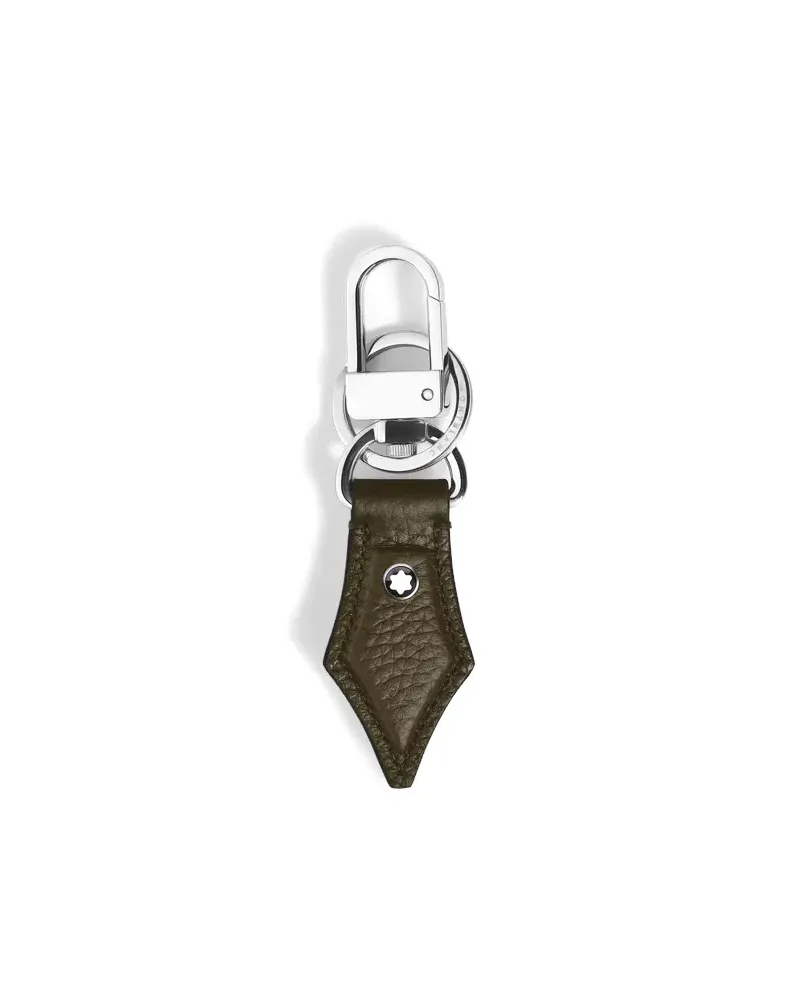 Montblanc Pen-Shaped Keychain in Khaki Green Grained Leather