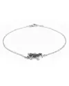 Casella Gioielli Geco Bracelet in White Gold with Black and White Diamonds