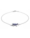 Bracelet Casella Gioielli Geco en or blanc avec saphirs et diamants