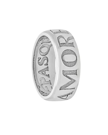 Anello a fascia Pasquale Bruni Amore in oro bianco e diamanti