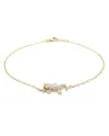 Bracelet Casella Gioielli Geco en or jaune avec diamants blancs et noirs