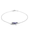 Bracelet Casella Gioielli Geco en or blanc avec saphirs et diamants