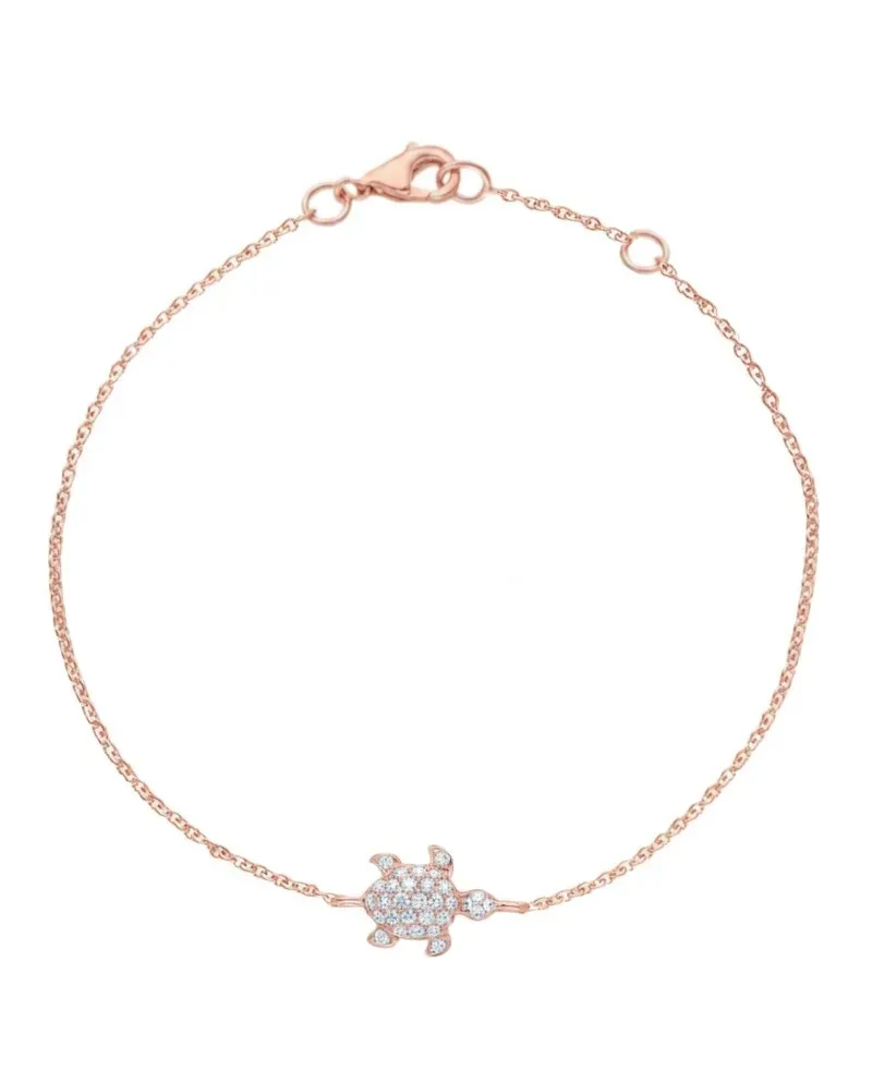 Casella Gioielli Rose Gold and Turtle Bracelet with Diamonds