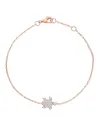 Bracelet Casella Gioielli en or rose et motif tortue avec diamants