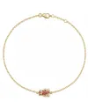 Bracciale Casella Gioielli Panda in Oro Giallo con Rubini e Diamanti