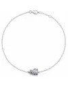 Bracelet Panda Casella Gioielli en or blanc avec diamants et saphirs