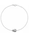 Casella Gioielli Panda Bracelet in White Gold with Diamonds and Black Diamonds