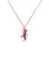 Collier Casella Gioielli Geco en or rose avec rubis et diamants