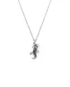Collana Casella Gioielli Geco in Oro Bianco con Diamanti Neri e Bianchi