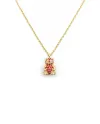 Casella Gioielli Panda Necklace in Yellow Gold with Rubies and Diamonds