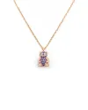 Collana Casella Gioielli Panda in Oro Rosa con Zaffiri e Diamanti