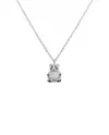 Collana Casella Gioielli Panda in Oro Bianco con Diamanti Bianchi e neri