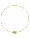Casella Gioielli Panda Bracelet in Yellow Gold with Diamonds and Emeralds