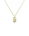 Collier Éléphant Casella Gioielli en or jaune avec diamants blancs et noirs