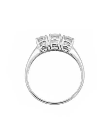 Bague Trilogy Casella Gioielli en or blanc et diamants