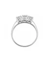 Casella Gioielli Trilogy Ring in White Gold with Diamonds