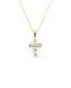 Collana Casella Gioielli in Oro Giallo e Croce con Diamanti