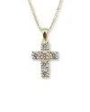 Collana Casella Gioielli in Oro Giallo e Croce con Diamanti