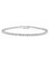Bracelet de tennis en or blanc et diamants Casella Gioielli