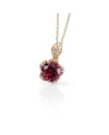 Pasquale Bruni Me and You Rose Gold Necklace with Rhodolite and Diamonds