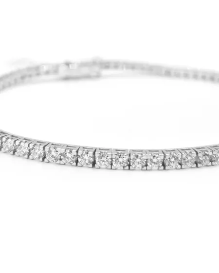 Bracciale Tennis Casella Gioielli in Oro Bianco con Diamanti 3,05 ct