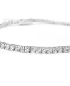 Bracelet de tennis en or blanc et diamants Casella Gioielli