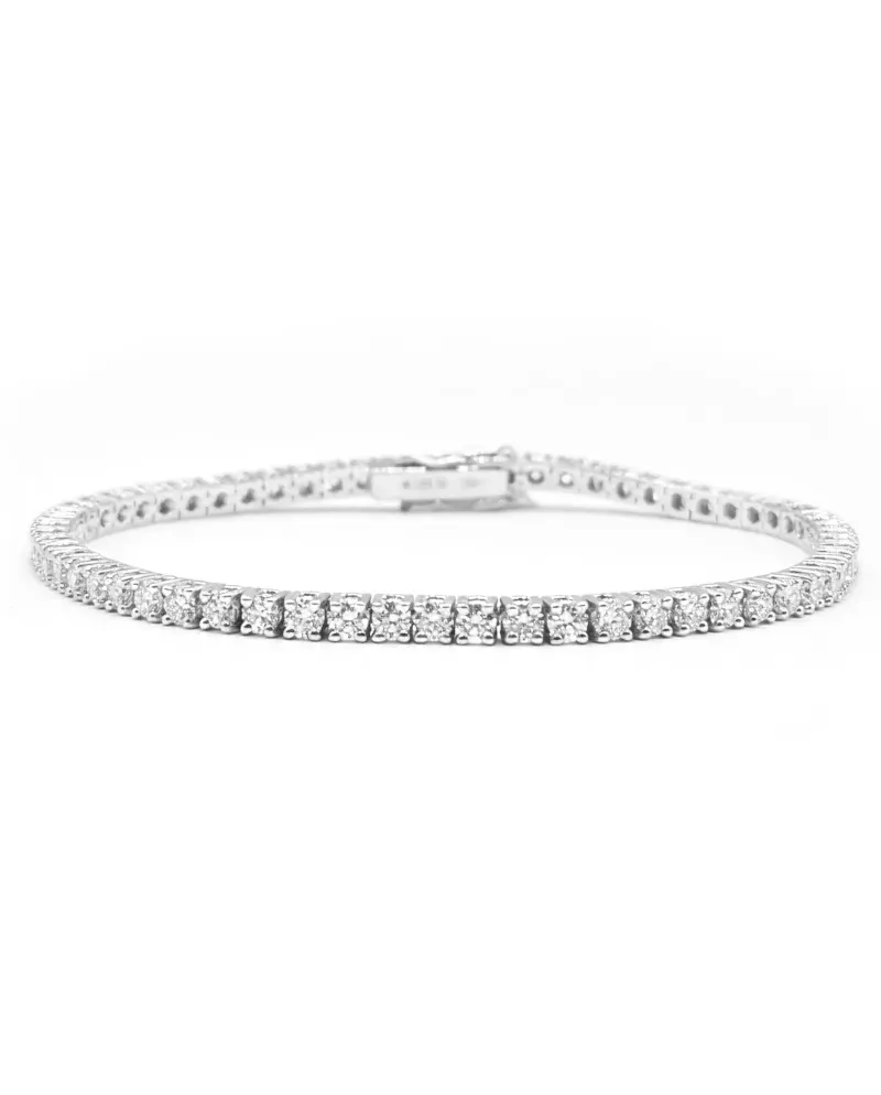 Casella Gioielli White Gold Tennis Bracelet with 1.36 ct Diamonds
