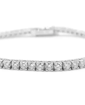 Casella Gioielli White Gold Tennis Bracelet with 1.36 ct Diamonds