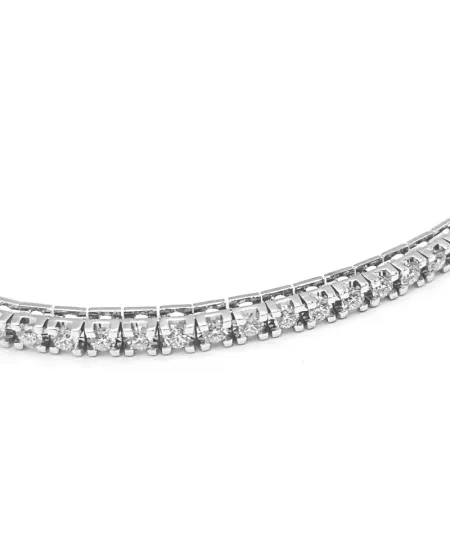 Bracciale Tennis Casella Gioielli in Oro Bianco con Diamanti 1,97 ct