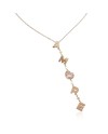 Pasquale Bruni Amore Rose Gold Necklace with Rose Quartz and Diamonds