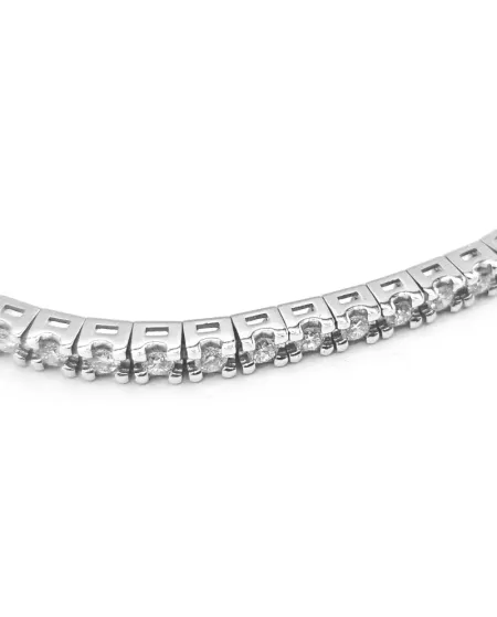Bracelet tennis en or blanc Casella Gioielli serti de diamants de 2,01 ct