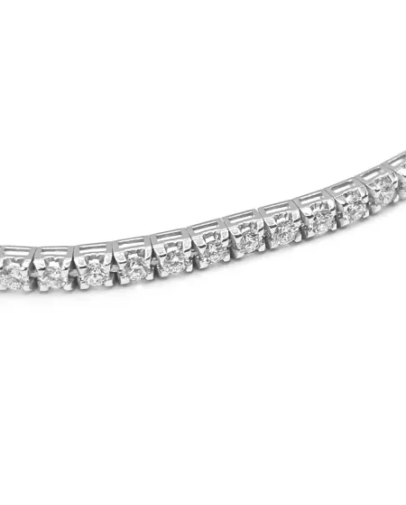 Bracciale Tennis Casella Gioielli in Oro Bianco con Diamanti 2,26 ct