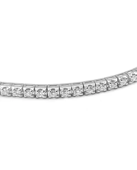 Bracciale Tennis Casella Gioielli in Oro Bianco con Diamanti 1,30 ct