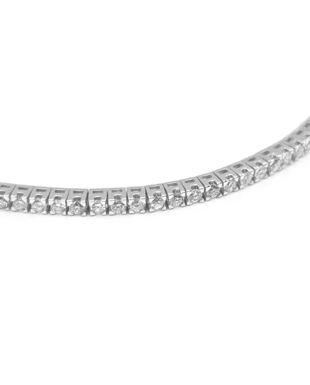 Bracciale Tennis Casella Gioielli in Oro Bianco con Diamanti 1,36 ct