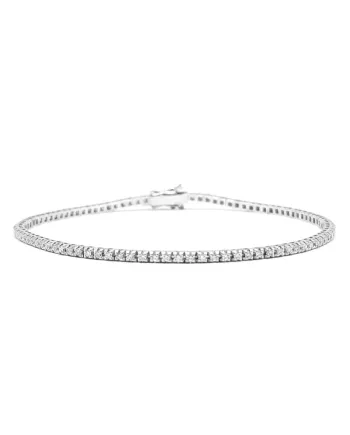 Bracciale Tennis Casella Gioielli in Oro Bianco con Diamanti 0,85 ct